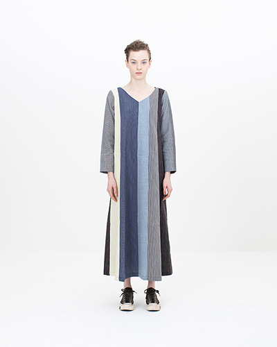 V-NECK LONG DRESS SANTOME P.W. W